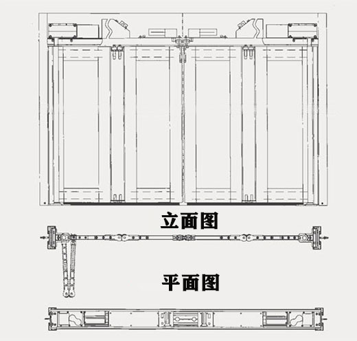 折疊自動(dòng)門(mén)cad圖紙